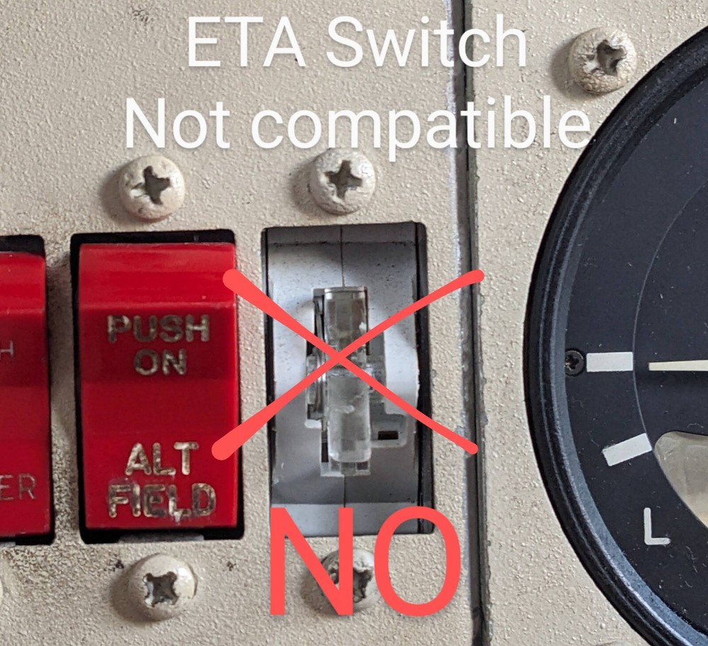 Nav Light Mooney Klixon Switch Cover