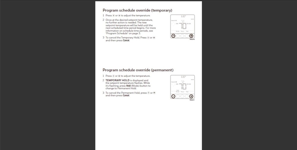 Honeywell T6 PRO Programmable Thermostat Installation Instructions (Reprint)