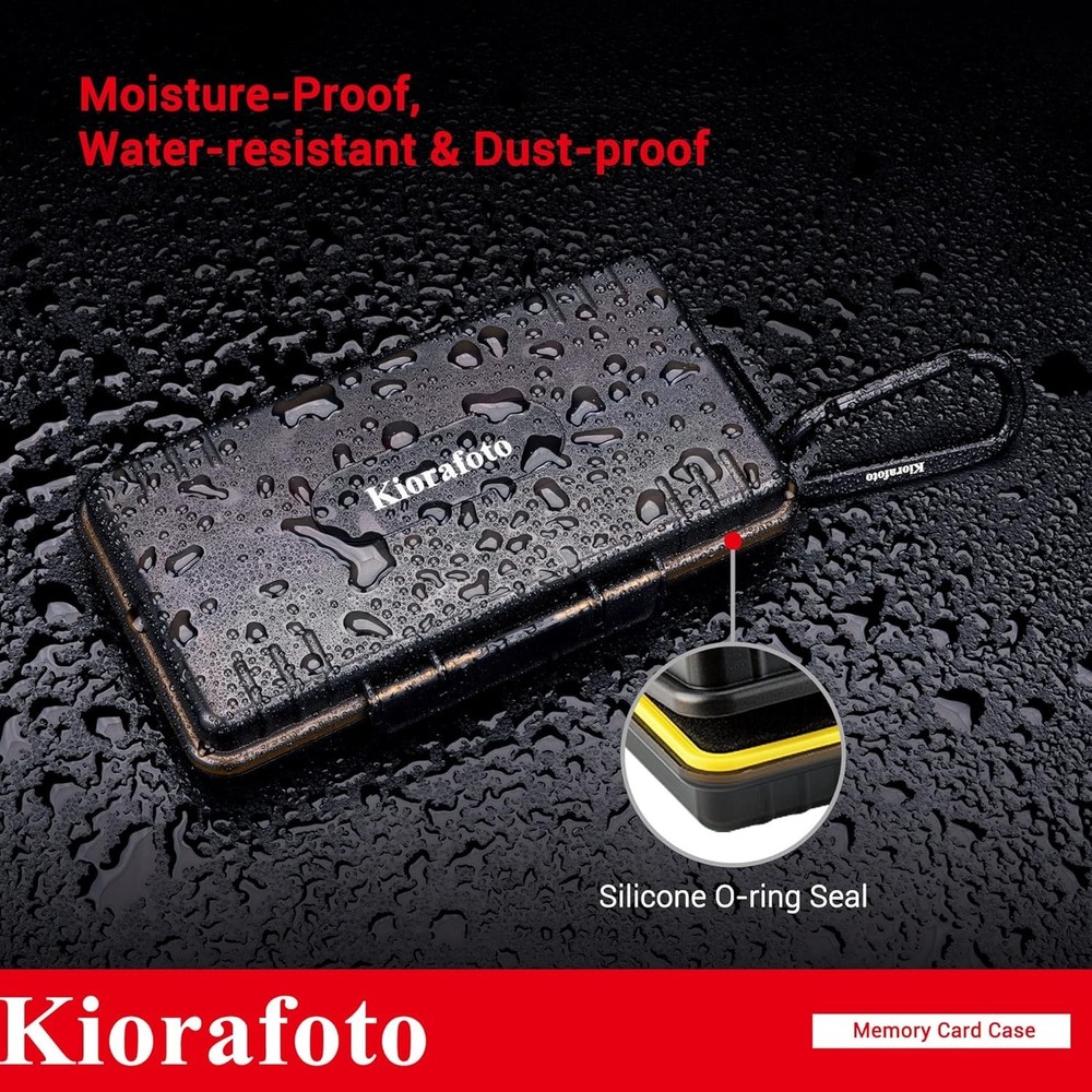 Compact SD Card Case for 36 Cards, Water-Resistant