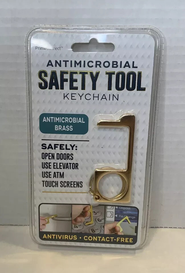No Touch Key Antimicrobial Door Opener Hook Keychain Tool to Avoid Germs