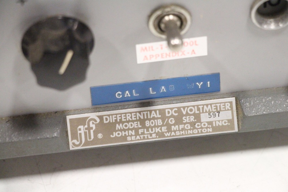 John Fluke 801B/G Differential DC Voltmeter 597