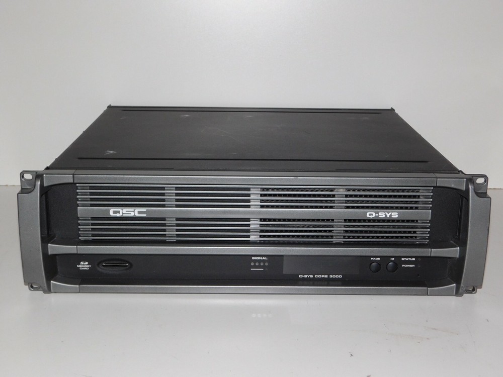 QSC Q-Sys Core 3000 Digital Audio Processor Sound System Amp Monitor Controller