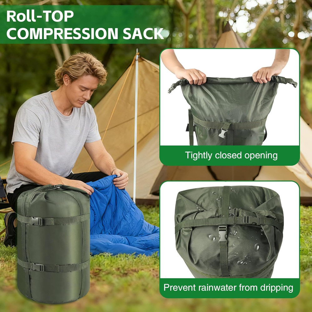 Compression Stuff Sack, Ultralight Portable Sleeping Bag Compression Sack, 15L/2