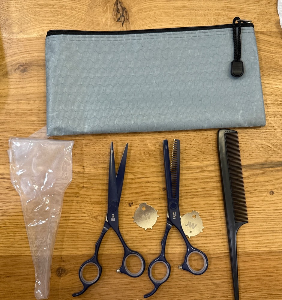 JW Craft X-Series CRX60 6" Shears & XT27 Teeth Thinner Set With Storage Case NOB