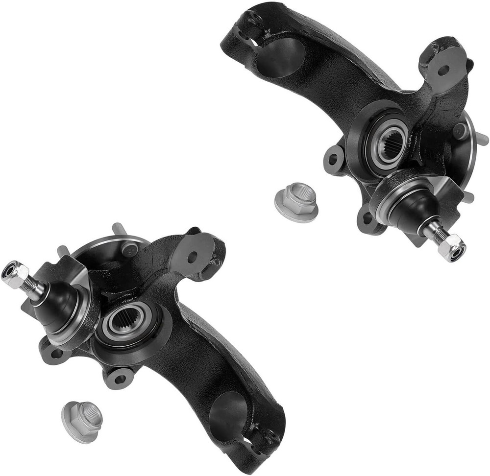 Front Steering Knuckles Wheel Hub Bearings for 2010 - 2013 Ford Transit Connect