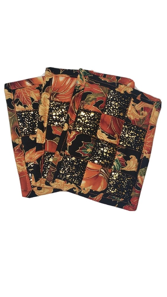 Coaster/Mugrug set of 3, quilted/handmade