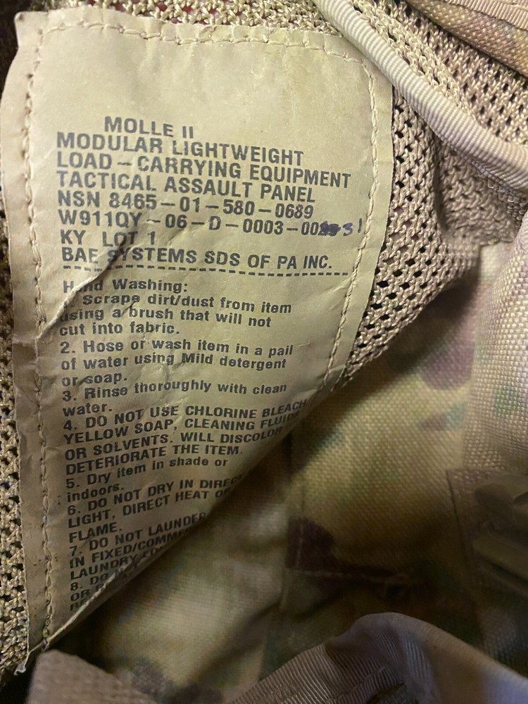 Molle II Multicam Tactical Assault Panel