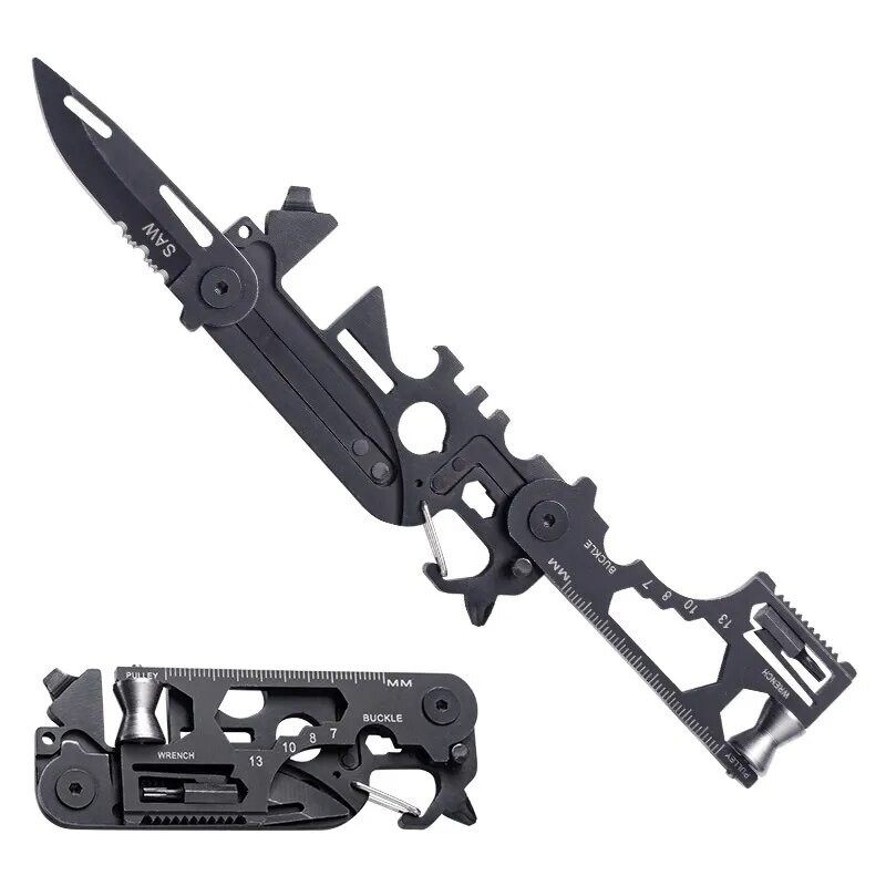 Mini Multi Function Tool Survival Multitool Escape Bug Out Emergency All Purpose