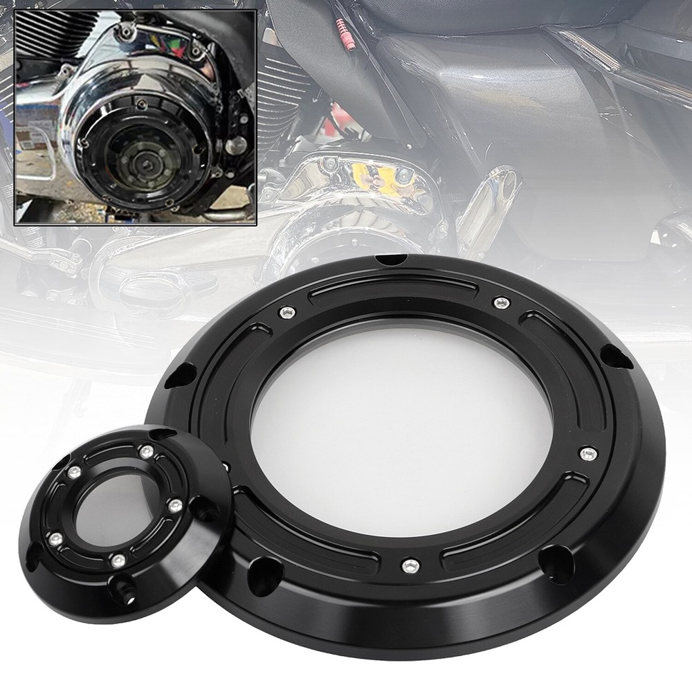 Black Derby Timer Point Cover For Harley Heritage Touring Electra Glide FLHTCU