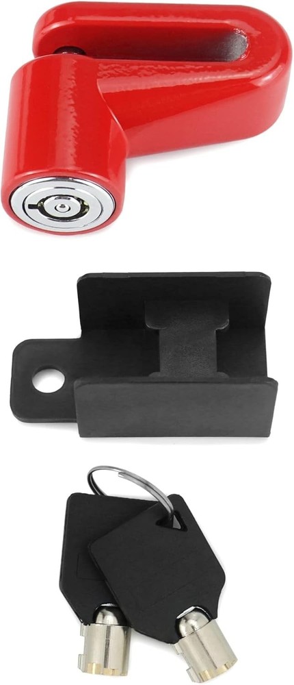 Compact 2-Piece Weather Resistant Motorcycle Disc Lock with Easy Touch Control