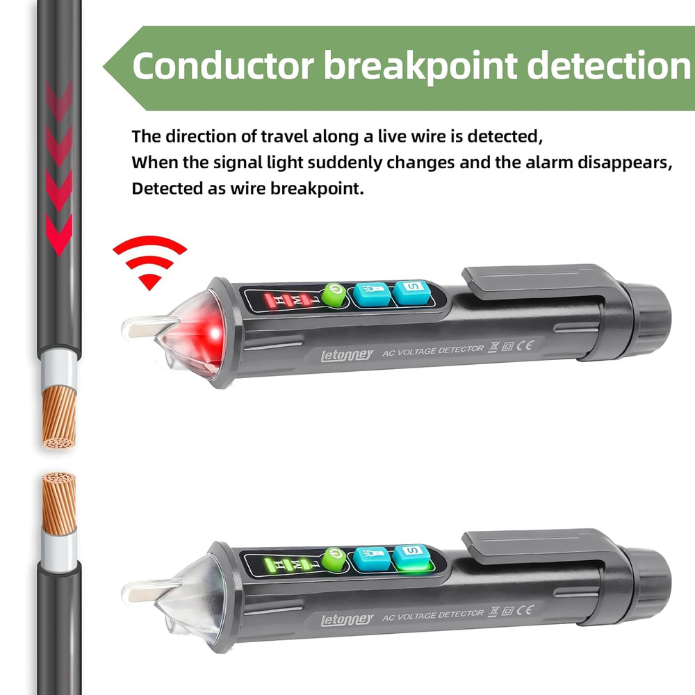 Non-Contact Voltage Tester Outlet Tester with LED Flashlight & Buzzer