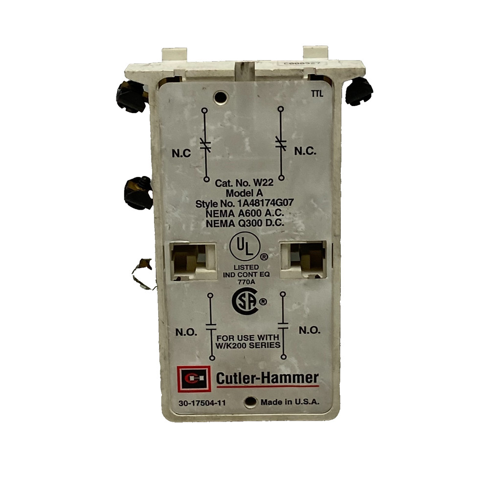 CUTLER HAMMER W22 AUXILIARY ADVANTAGE