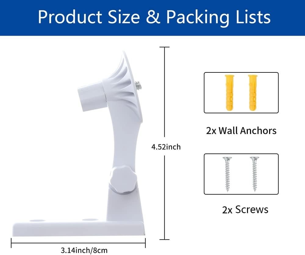 Versatile Camera Wall Mount Compatible with WYZE & Blink Mini - 180° Adjustable