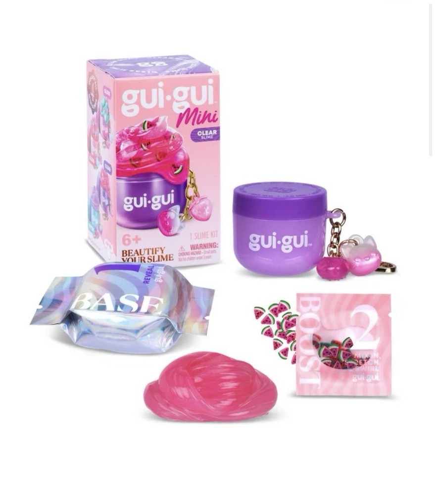 gui-gui MINI CLEAR Slime Kit Keychain•Viral