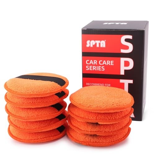 Microfiber Applicator Pads, 9Pcs 5 inch Car Wax Applicator Hand Polishing