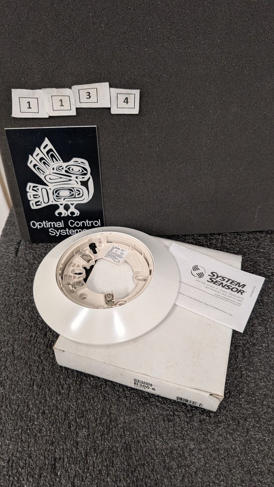 System Sensor	6" standard flanged detector base white	B300-6