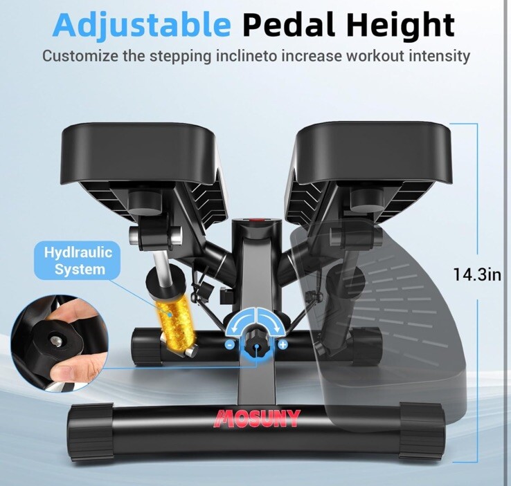 Steppers for Exercise at Home, Mini Stepper with Resistance Bands Full Body Work