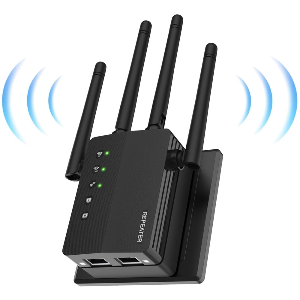 1200Mbps Dual Band WiFi Extender, 12880 Sq.Ft Coverage