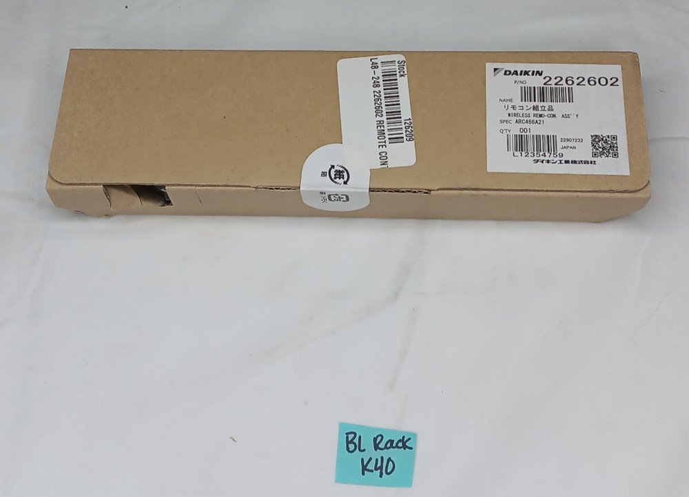 DAIKIN 2262602 WIRELESS REMOTE CONTROLLER ASSY.