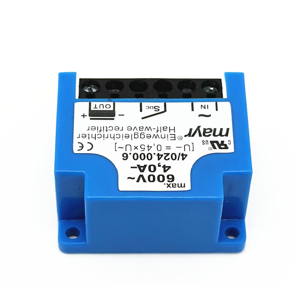 MAYR 4/024.000.6 600V 4.0A One Way Rectifier Half-wave Brake Rectifier Module-