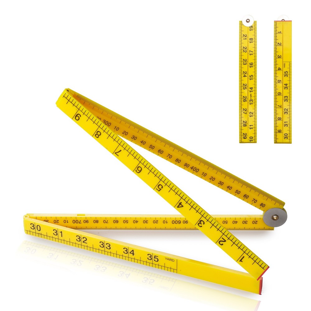 Folding Meter/Yard Stick 526 Reversible Centimeters/Inches/Feet Plastic