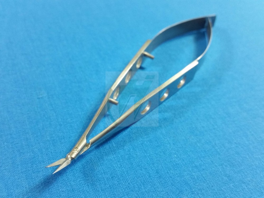 PREMIUM HIGH QUALITY VANNAS MICRO SURGICAL GRADE SCISSORS ANGLED FORWARD 4"