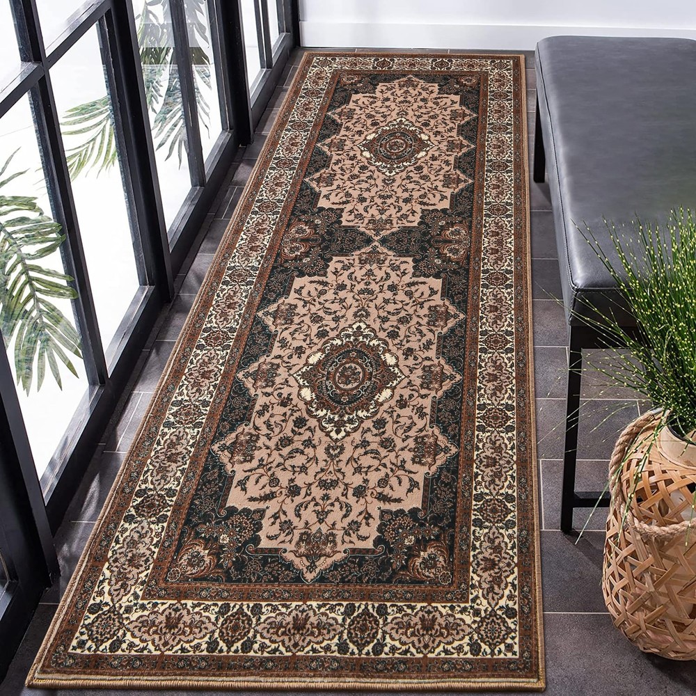 Rtizon Runner Rug for Bedroom, 2x6Ft Machine 2' x 6' (Rectangular), Brown