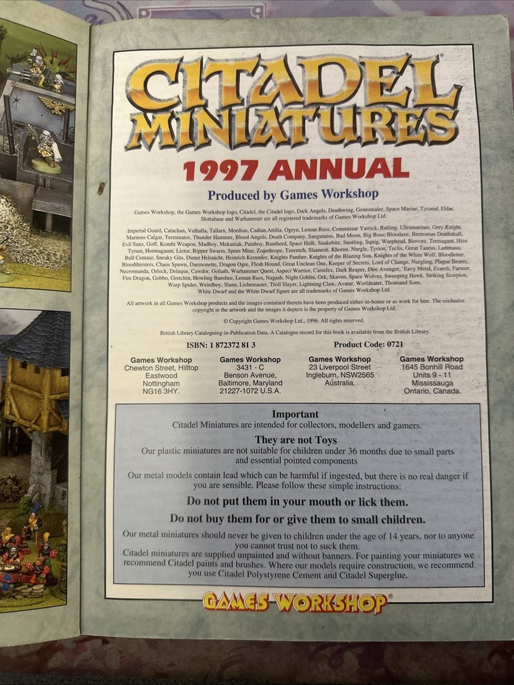 Citadel Miniatures 1997 Annual