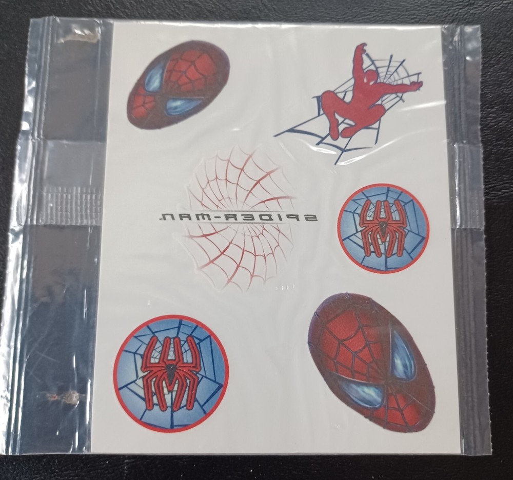 Kellogg's Spider-Man Stick on Temporary Tattoos Cereal Prize 2002 Spiderman Web