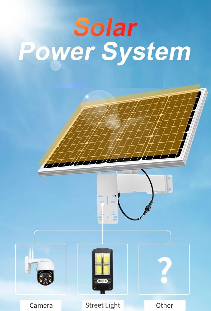 Rechargeable Solar Panel CCTV Mount Bracket for PTZ Camera 12V DC 40 Amp Battery