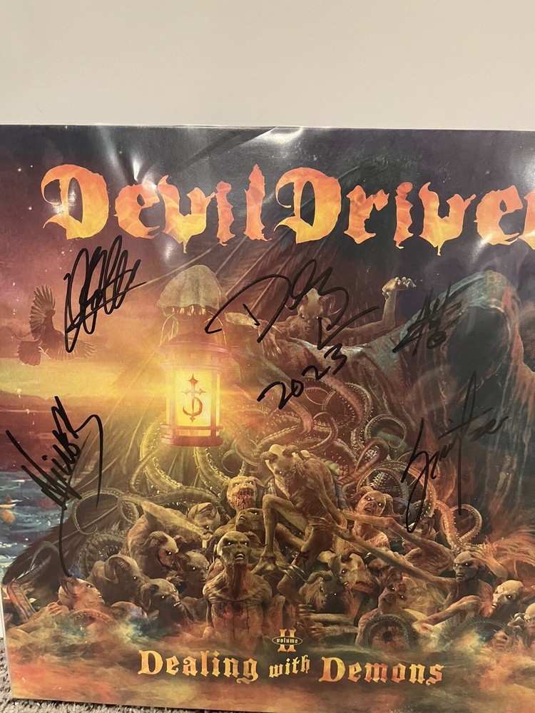 DEVIL DRIVER - VOL. 2 DEALING WITH DEMONS  FULLY SIGNED VINYL (Record Album)