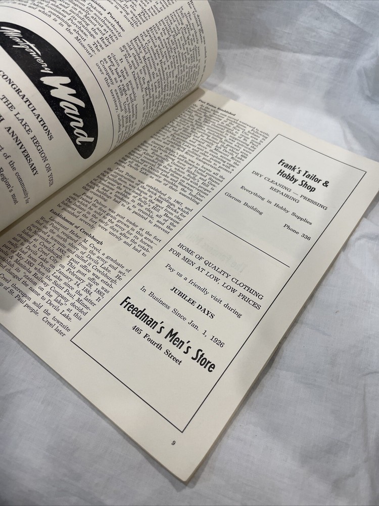 Devils Lake ND Official Souvenir Program 1957