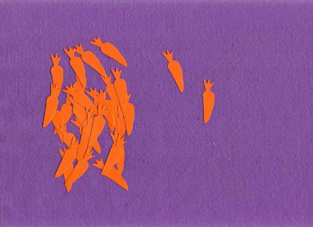 TINY CARROT die cuts scrapbook cards
