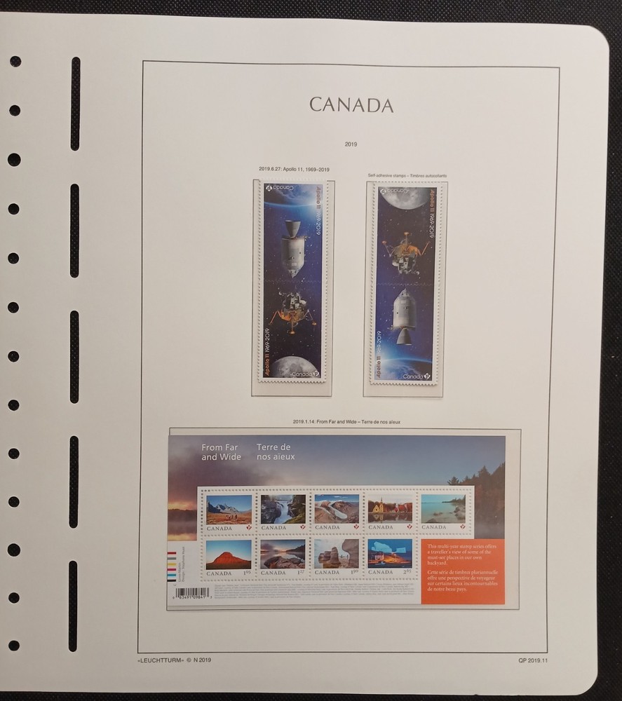 2019 Canada Year Set On Lighthouse/Leuchtturm Hingless Pages