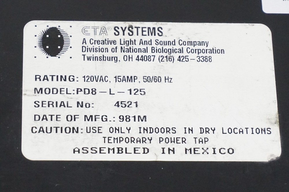 ETA PD8L Conditioned Power Distribution Rack Illuminator