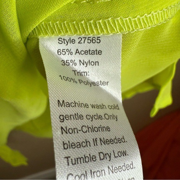 NWT Soft Surroundings Lime Green Chartreuse Sweater Crossover Front Oversized SM