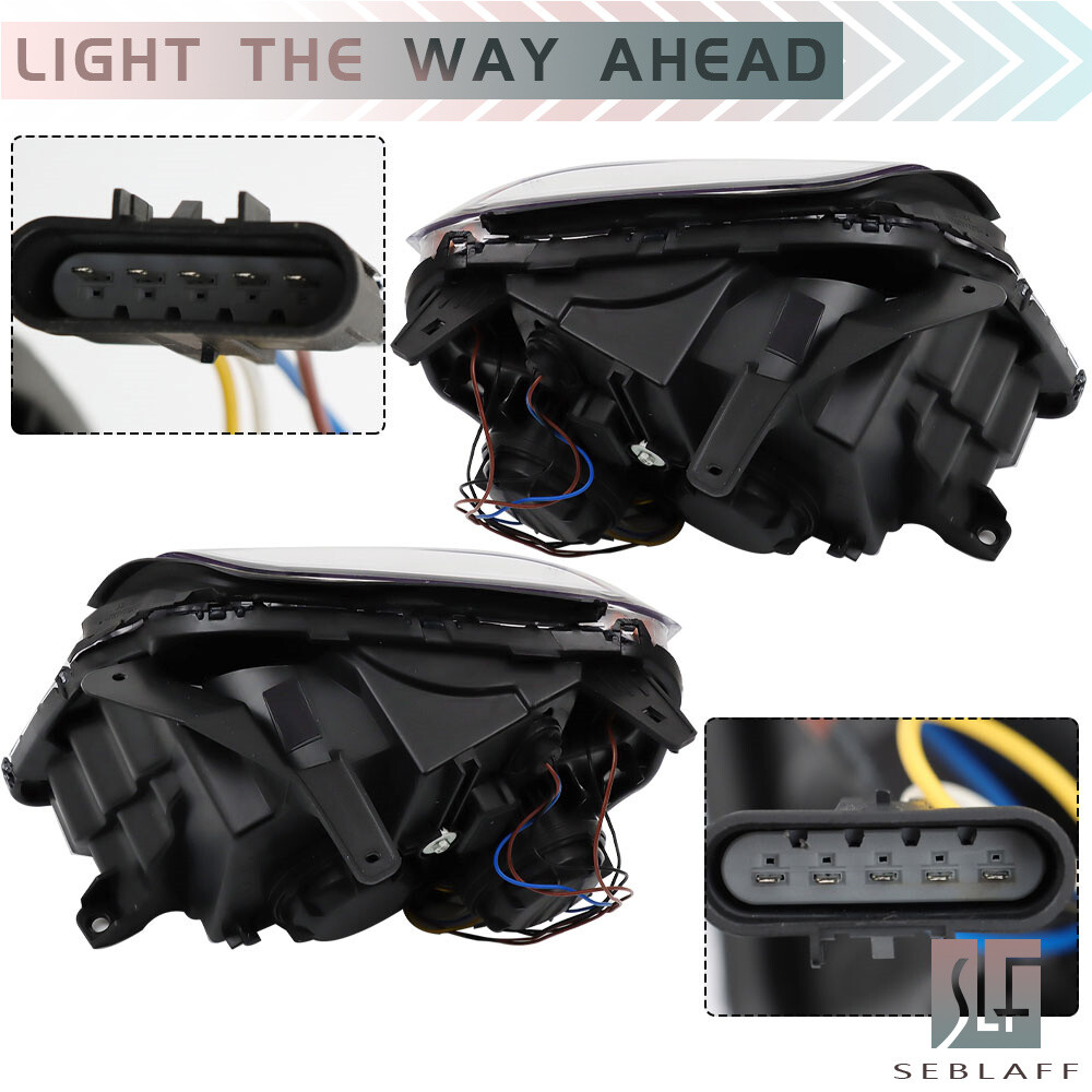 Left+Right Fit For 2010-2015 GMC Terrain SL/SLT/SLE Halogen Headlight Assembly
