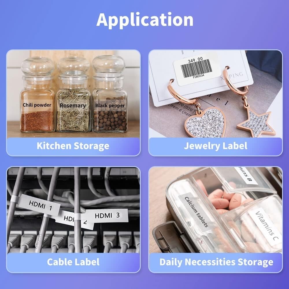 Label Maker Thermal Phomemo D30 Bluetooth Wireless Mini Portable Label Printer