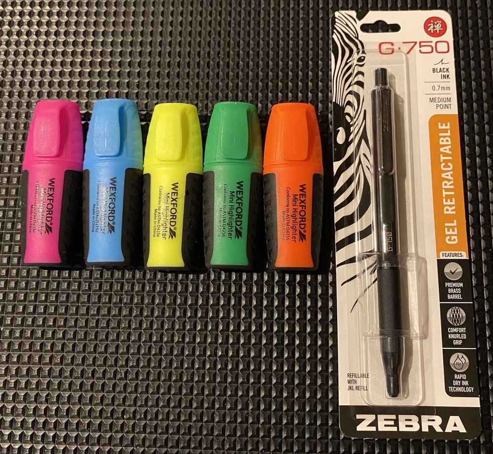Wexford 5 Multicolored Mini Highlighters