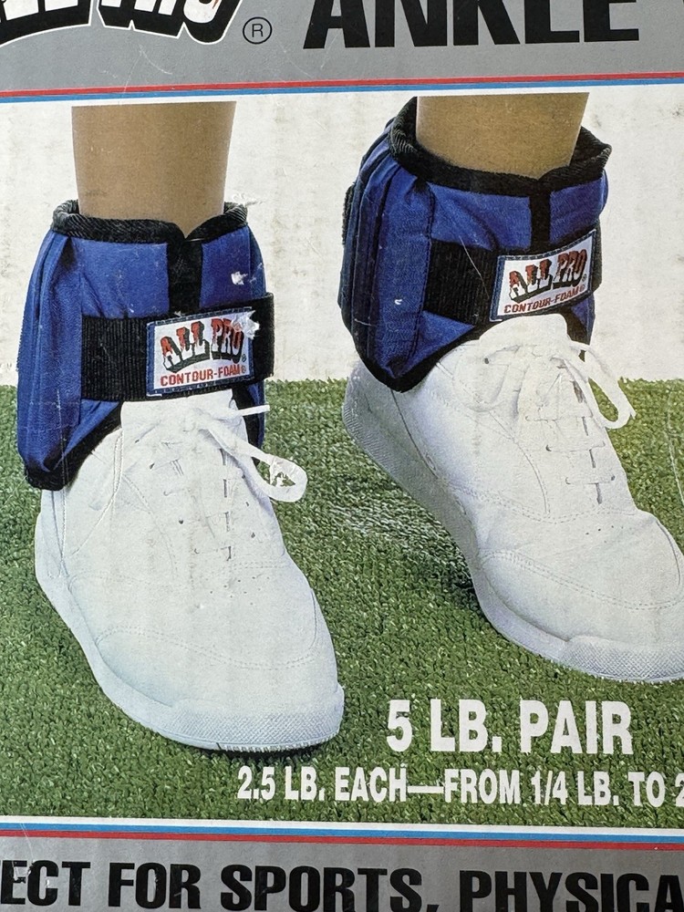 NIB All Pro 2.5 lb Ankle Weights + 2 lb Wrist Weights Adjustable Inserts 9 Lbs