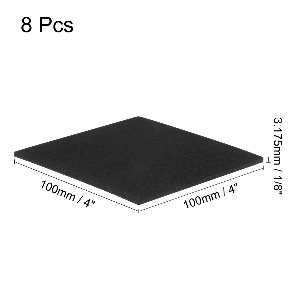 8 Set Foam Padding Sheets 1/8" Thick x 4" Long Square EVA Foam Sheet