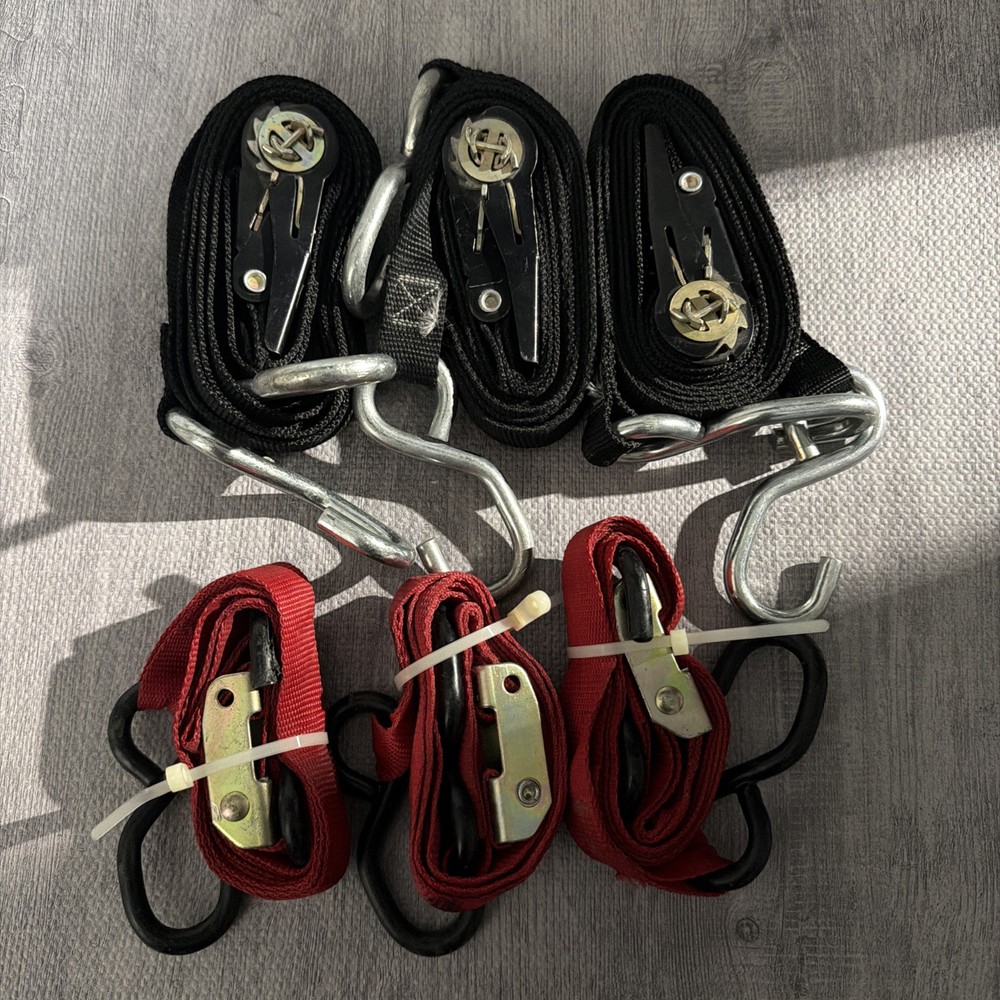 Lot of 6 Tie Down Straps - See Photos For Better Reference