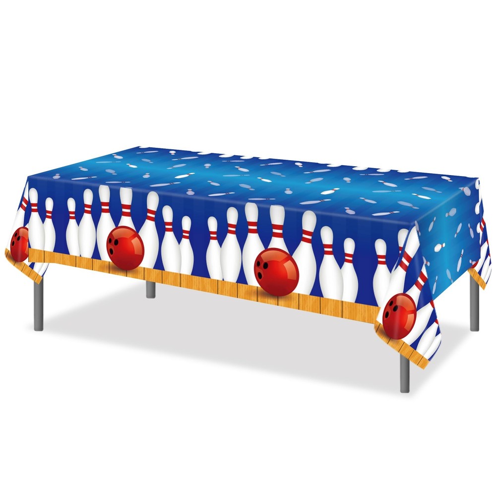 3 Pcs Bowling Tablecloth Plastic Table Covers Bowling Tablecloth Disposable T...