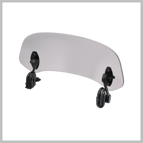 28.5cm Motorcycle Windshield Motorcycle Wind Deflector Grey Lens Adjustable