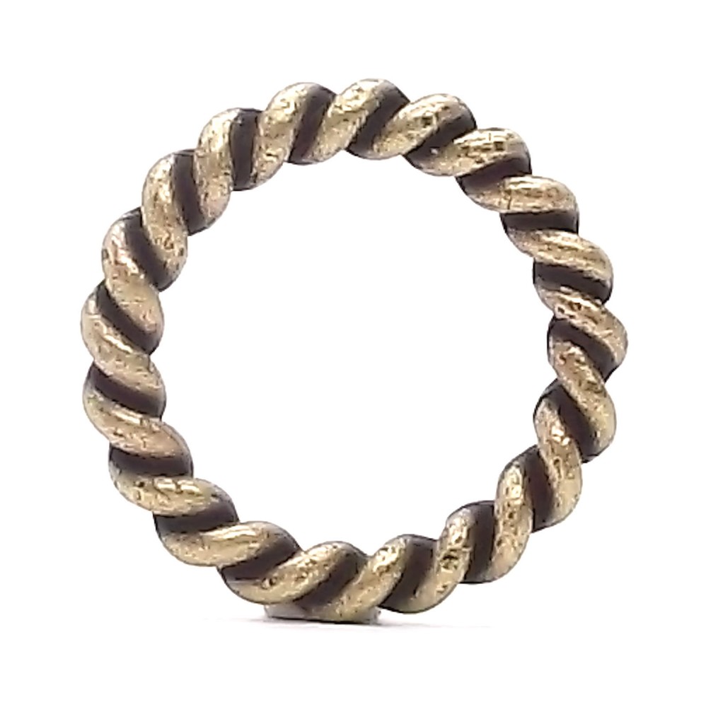 Rope Border Antique Brass Ring 1" (2.5 cm) 1176-09