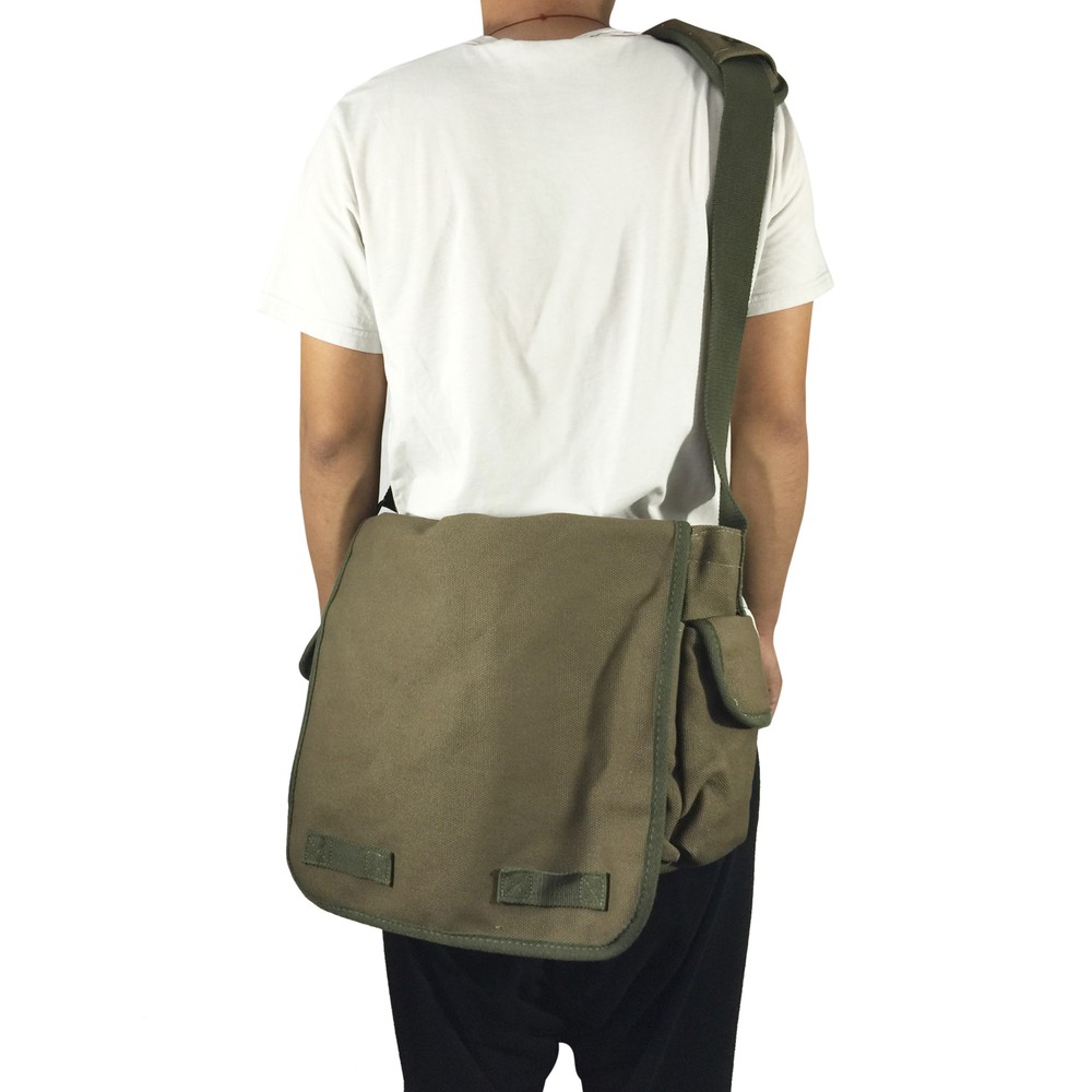 K-Cliffs 13.5" Heavy Duty 100% Canvas Laptop Messenger Bag