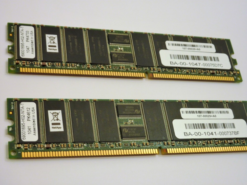 Lot of 2 NeTApp 107-00029+A0 512MB Memory Modules