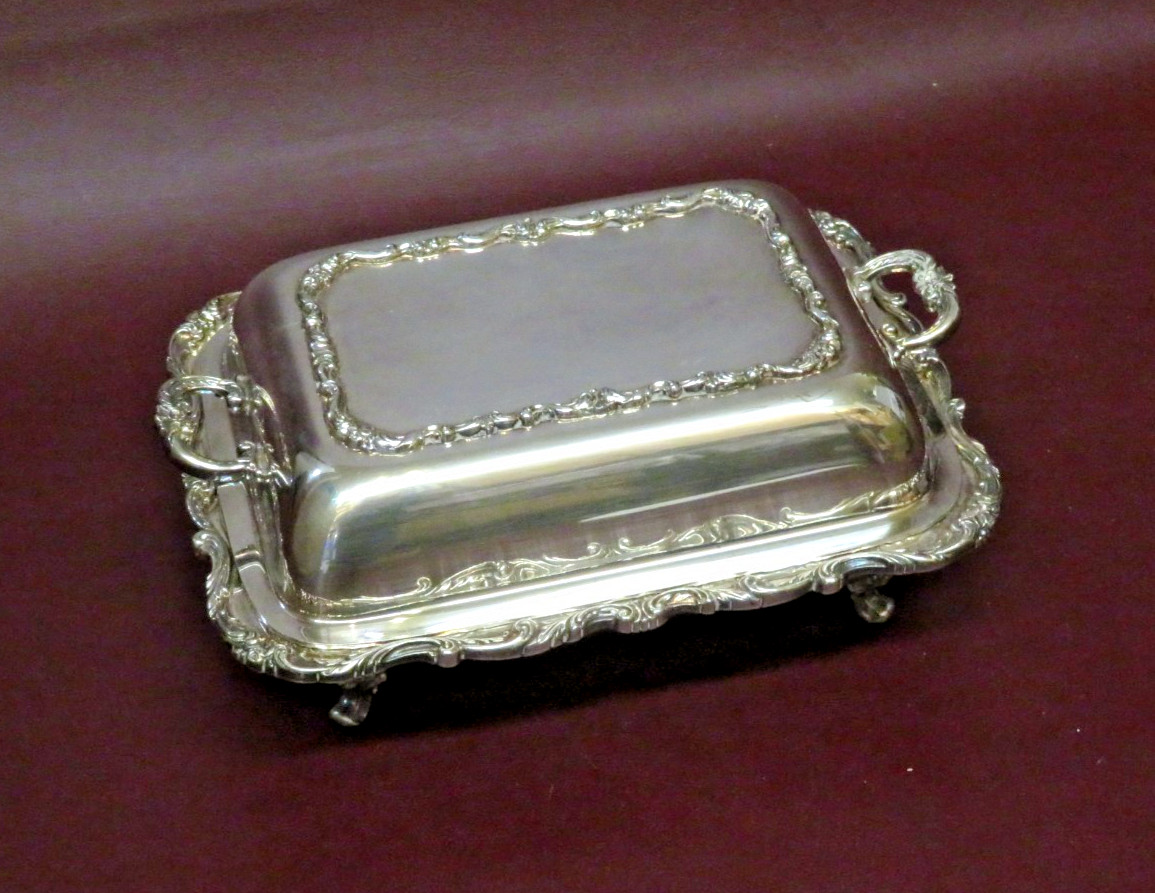 Vintage International Orleans Silverplate Rectangle Covered Vegetable Dish #5753