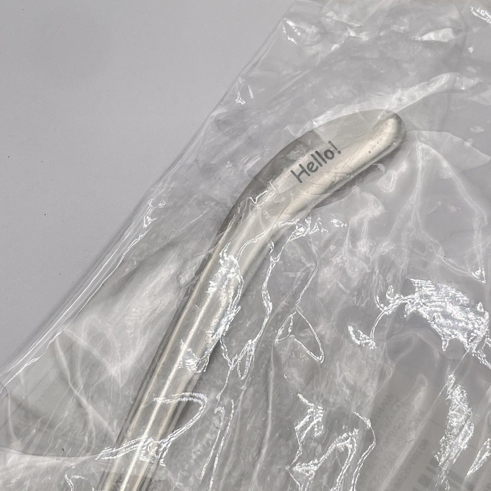 Huige Stainless Cat Face Serving Spoon Silver Hello Handle Kitchen Utensil