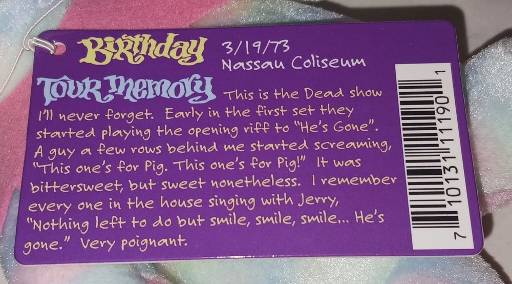 Grateful Dead Bean Bear TAFFY 2003 Edition 11